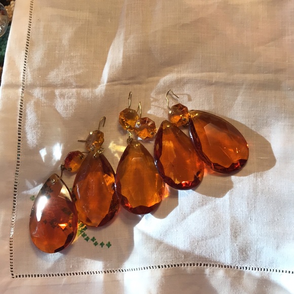 🌟🤩VINTAGE SMOKEY TOPAZ COLOURED CRYSTAL’S 🍁AMAZING LIGHT CATCHERS ~ CRYSTALS - Picture 5 of 16